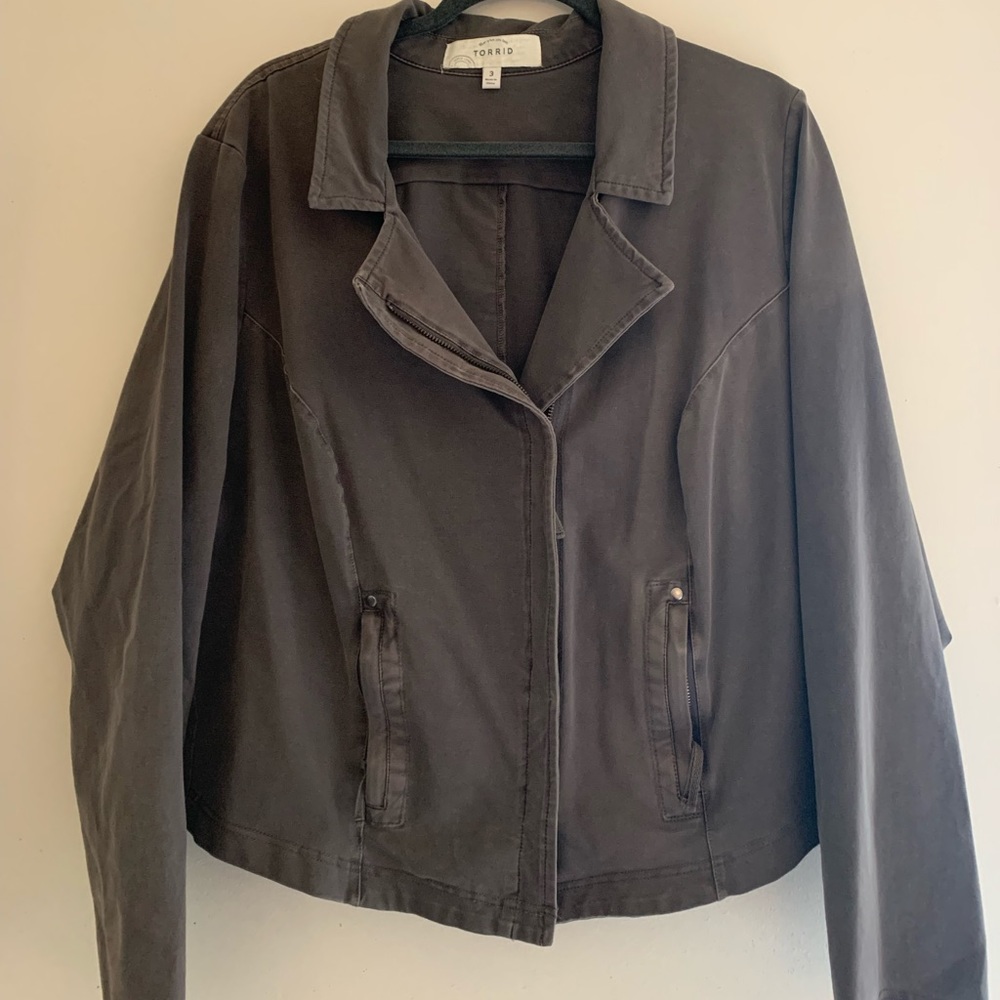 Torrid cropped soft denim jacket